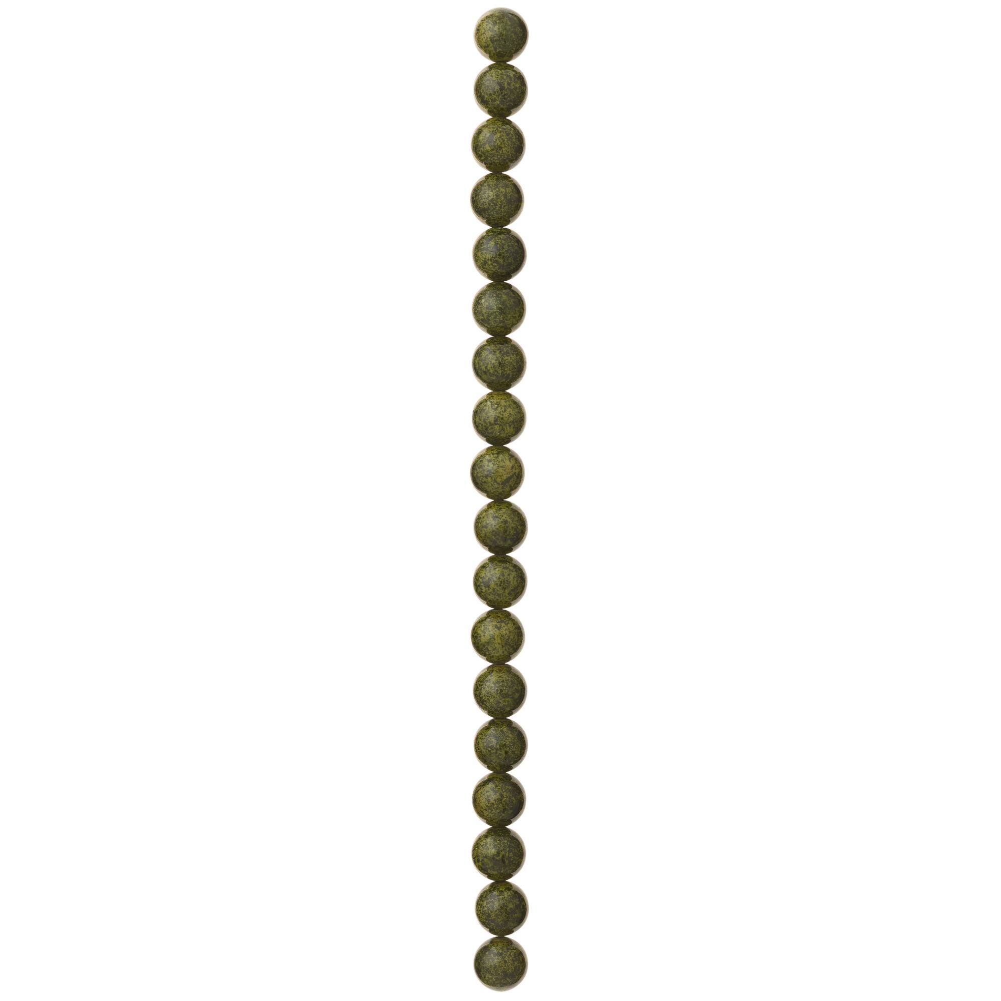 Green Round Stone Beads, 10mm by Bead Landing™